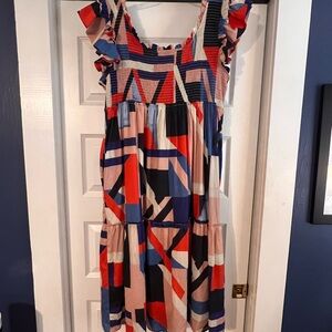 EUC XXXL Tuckernuck Smocked Bodice Dress